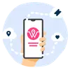 Illustration: Accountinformationen am Smartphone