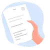Illustration: Hand hält Zettel