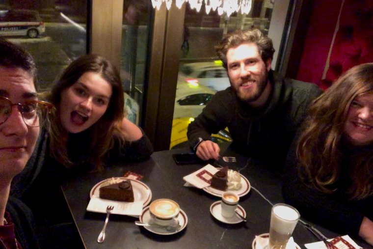 Im Sacher. At the hotel Sacher.  