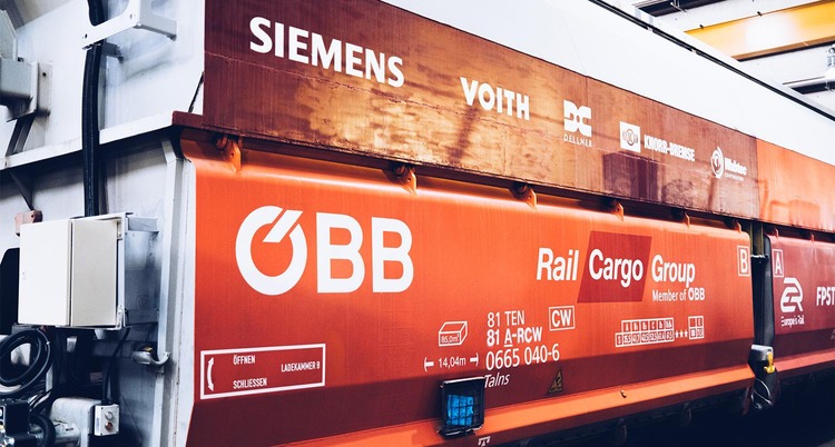 Freight wagon of Rail Cargo Group equipped for Digital Automatic Coupling (DAC) testing