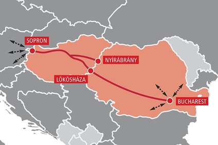 TransFER Sopron–Bucharest Karte