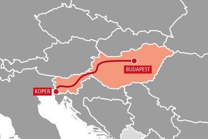 TransFER Budapest–Koper Karte