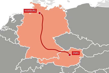 TransFER Enns–Hamburg Karte