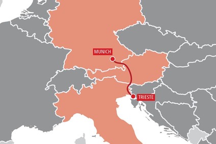 TransFER Munich–Trieste Karte