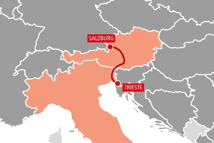 TransFER Salzburg–Trieste Karte