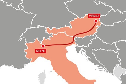 TransFER Vienna–Melzo Karte