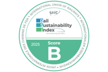 UIC Rail Sustainability Index 2025 Logo mit Score B