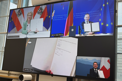 Videokonferenz mit Gewessler, Wissing und Rösti zur Unterzeichnung des Positionspapiers zur DAK