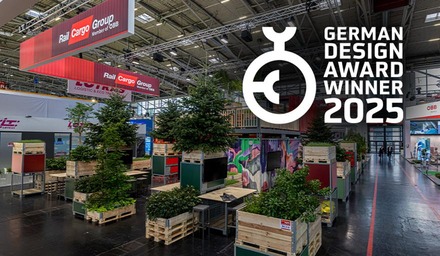 RCG-Messestand „Freight Forest“, German Design Award Winner 2025
