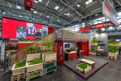 Messestand der Rail Cargo Group auf der transport logistic Messe in München