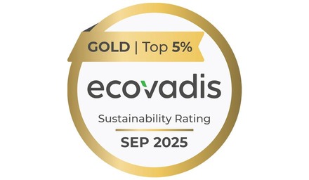 EcoVadis Gold-Auszeichnung „Top 5 %“, Sustainability Rating, September 2025
