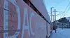 Güterwagen mit Digitaler Automatischer Kupplung (DAK) beim Wintertest im Schnee