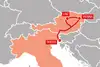 TransFER Vienna–Trieste Map