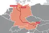 TransFER Wolfurt–Hamburg/Bremerhaven Map
