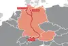 TransFER Wolfurt–Hamburg/Bremerhaven Map