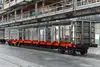 Rnoos-uz-Wagen der Rail Cargo Group in einer Industrie-Wartungshalle