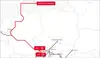 Netzwerkkarte mit markierter TransFER-Route Linz–Scandinavia–Wels