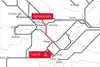 Netzwerkkarte der Rail Cargo Group mit markierter TransFER-Route Burghausen–Triest