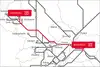Karte der TransFER-Route Budapest–Duisburg im Netzwerk der Rail Cargo Group