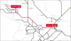 Karte der Rail Cargo Group TransFER-Verbindung zwischen Wien und Duisburg