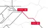 Karte der Rail Cargo Group TransFER-Verbindung zwischen Budapest und Curtici