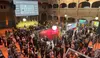 Messestände und Networking-Bereich beim Transporeon Summit 2025 aus der Vogelperspektive.