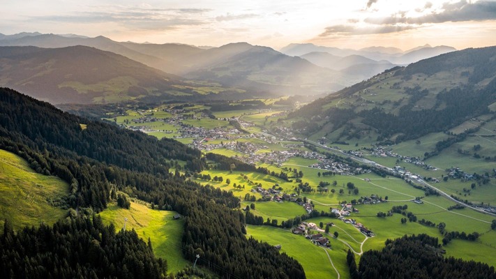 Panoramaansicht von Brixen und Westendorf