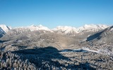 Blick ueber das Wildmoos Richtung Karwendelgebirge und Seefeld - Luftaufnahme