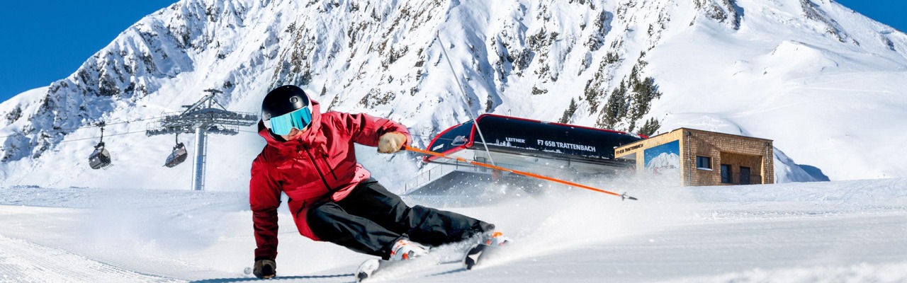 Skifahrer auf der Piste