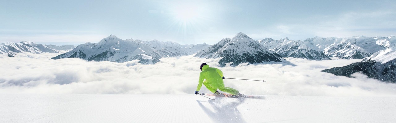 Skifahrer in Mayrhofen Hippach