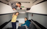 Family in the comfort compartment