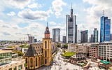 Frankfurt Hauptwache with a view of the skyline