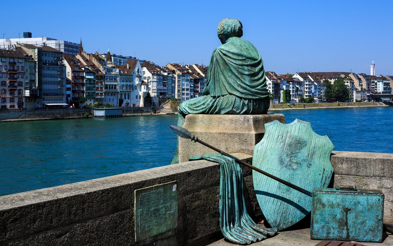 Basel Helvetia Statue