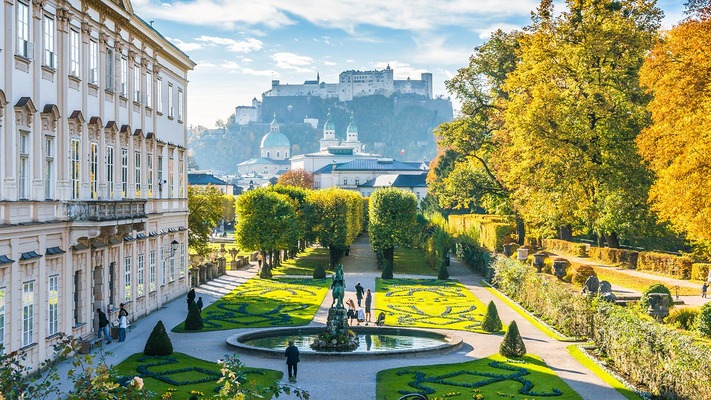 Salzburg mit Blick auf die Festung