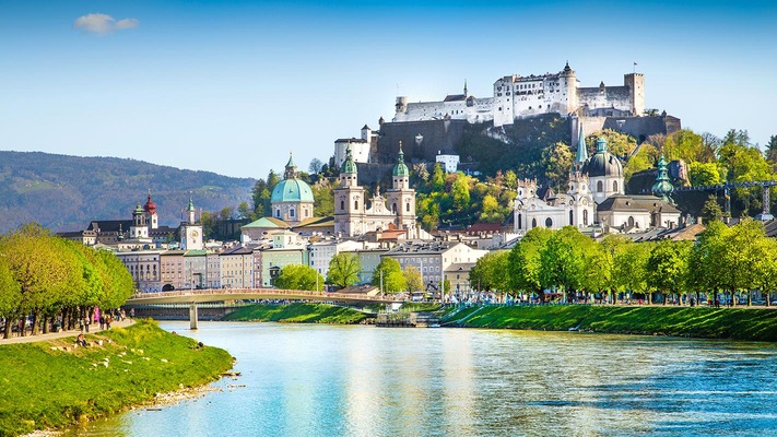 Uitzicht op de stad Salzburg 