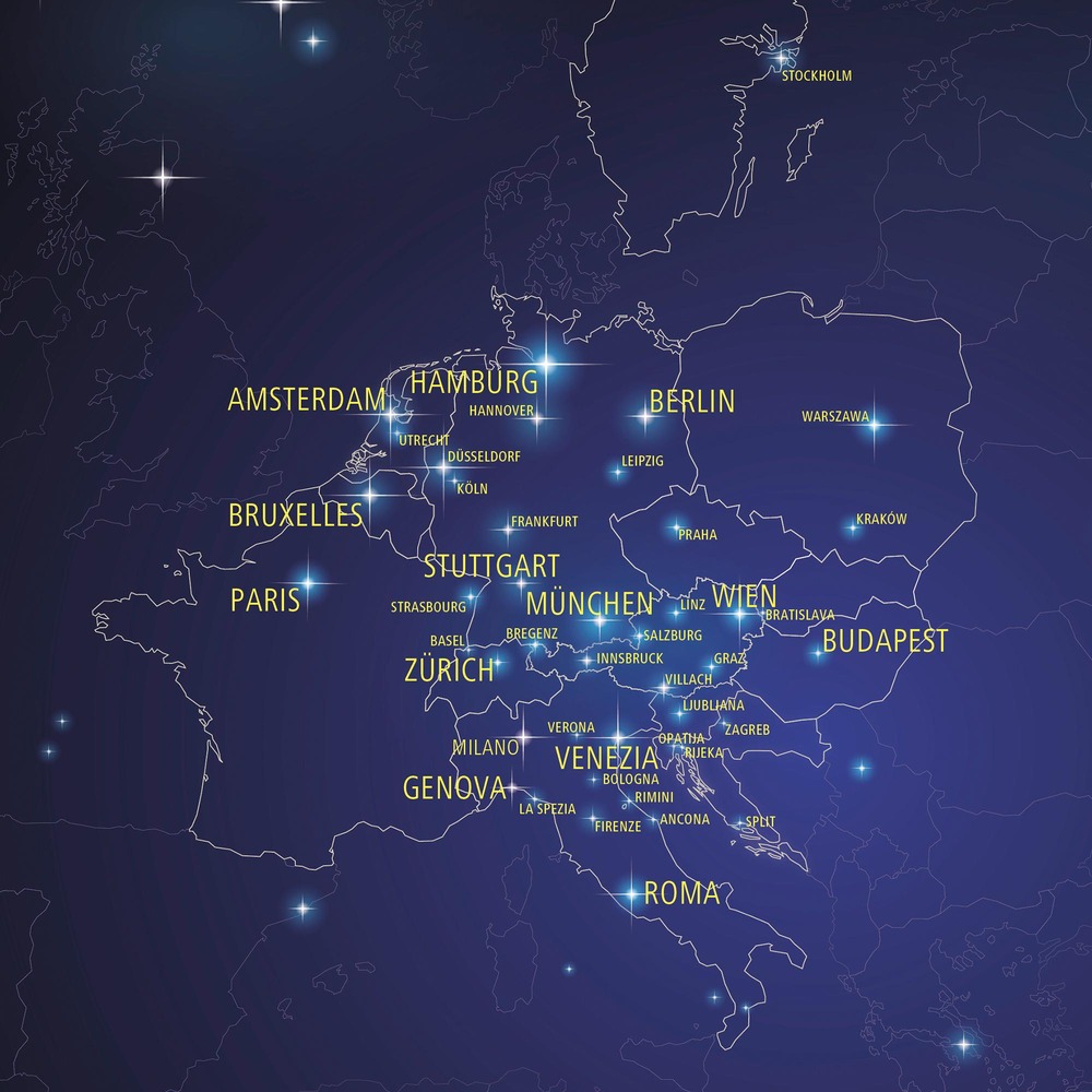 Nighjet connections in Europe