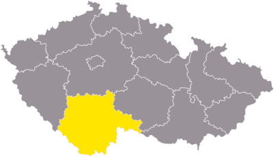 Karte von Tschechien, Südböhmen