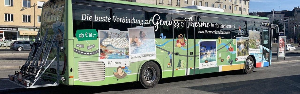Thermenlandbus mit Fahrradhalterung