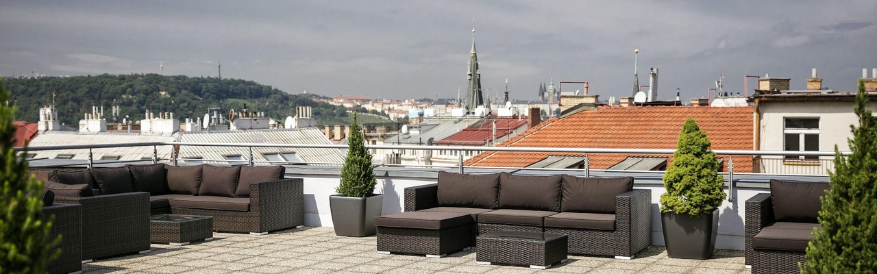 Terrasse im Novotel Praha Wenceslas Square