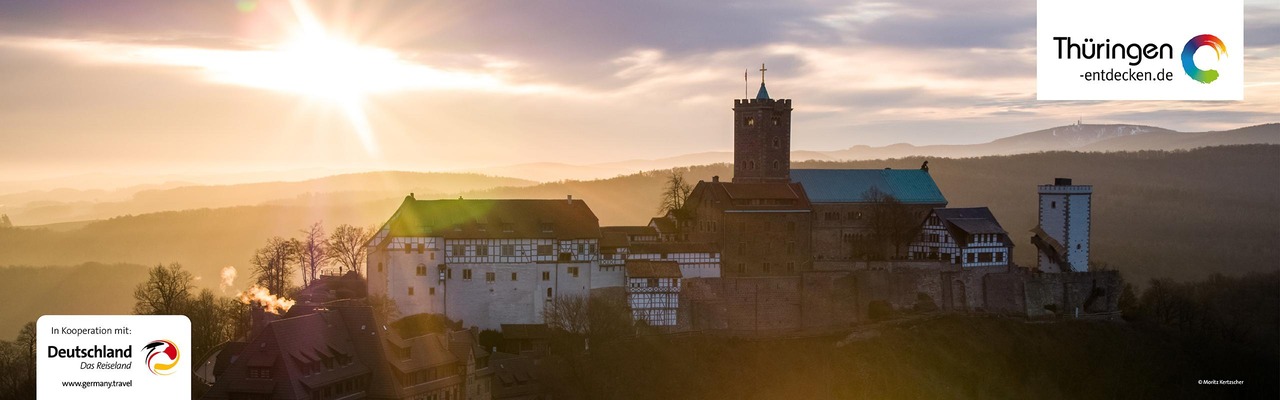 Die Wartburg in Eisenach bei Sonnenaufgang
