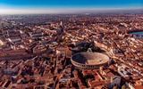 Aerial view Cityscape of Verona city and Arena Italy