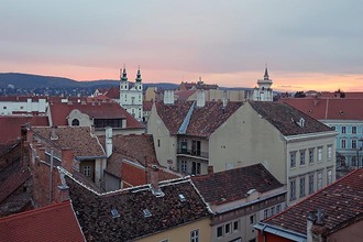 Blick über die Dächer Soprons