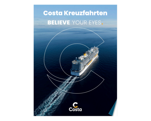 Titelbild eines Katalogs von "Costa Kreuzfahrten"