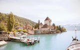 Botte on Lake Thun in Switzerland 