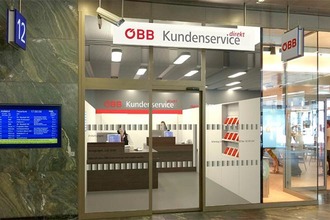 Kundenservice Direkt Schalter am Hauptbahnhof Wien © ÖBB / Michael Fritscher