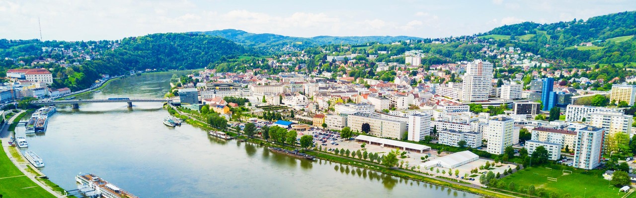 City panorama of Linz
