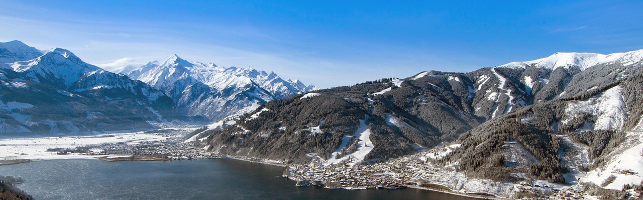Winter panorama of Zell am See Kaprun