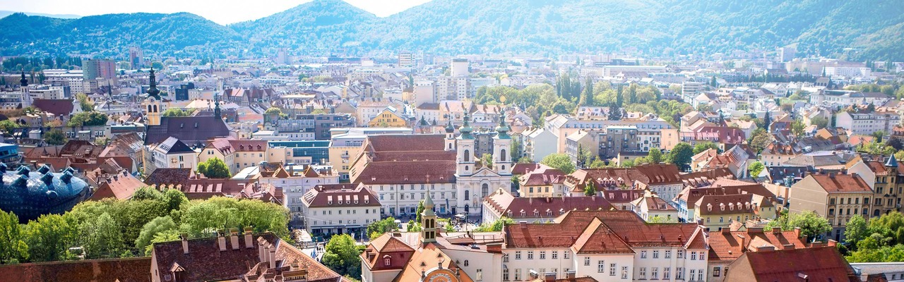 City panorama of Graz