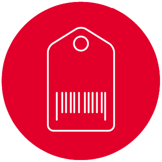 Icon mit Gepäck-Schild