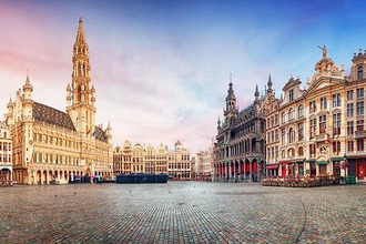 Panorama des Stadtplatzes in Brüssel